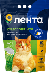 Наполнитель для кошачьего туалета ЛЕНТА комкующийся, 5кг, детальное фото