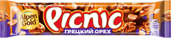Шоколадный батончик PICNIC Грецкий орех, 52г, вид