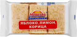 Изображение товара Блинчики МОРОЗКО с яблоком, лимоном и корицей, 210г