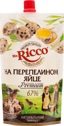 Майонез MR.RICCO Organic на перепелином яйце 67%, 220мл, крупный план