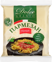 Сыр тертый DOLCE Пармезан 40%, без змж, 150г, крупный план