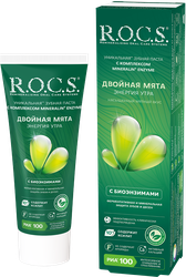 Зубная паста R.O.C.S. Двойная мята, 74г, крупный план