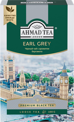 Чай черный AHMAD TEA Earl Grey байховый листовой ароматизированный, 100г, крупный план