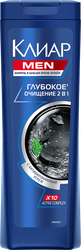 Изображение товара Шампунь для волос мужской КЛИАР 2в1 Глубокое очищение, против перхоти, 400мл