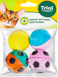 Игрушка для кошек TRIOL Мяч зефирный, 4шт, детальное фото
