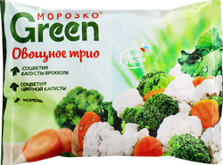 Смесь овощная МОРОЗКО Green Овощное трио, 400г, вид