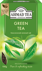 Чай зеленый AHMAD TEA Китайский листовой, 100г, крупный план