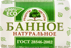 Туалетное мыло РЕЦЕПТЫ ЧИСТОТЫ Банное, 200г, крупный план