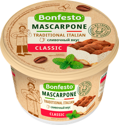 Сыр мягкий BONFESTO Маскарпоне 78%, без змж, 500г, фото