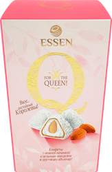 Конфеты Q со сливочной начинкой, миндалем и кокосом, 150г, крупный план
