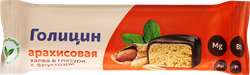 Халва арахисовая глазированная ГОЛИЦИН, с фруктозой, 68г, крупный план