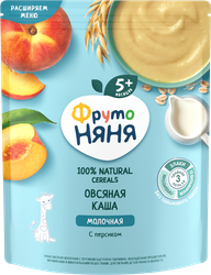 Каша овсяная ФРУТОНЯНЯ молочная, с персиком, с 5 месяцев, 200г, вид