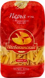 Макароны ШЕБЕКИНСКИЕ Перья №343 группа А, 450г, детальное фото