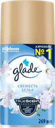 Баллон сменный для автоматических освежителей воздуха GLADE Automatic Свежесть белья, универсальный, 269мл, вид