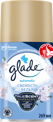 Баллон сменный для автоматических освежителей воздуха GLADE Automatic Свежесть белья, универсальный, 269мл, картинка