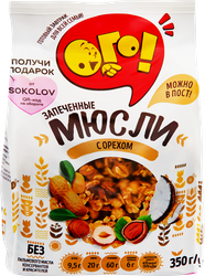 Мюсли запеченные ОГО! с орехом, 350г, картинка