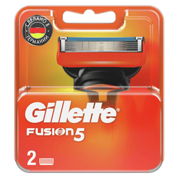 Кассеты сменные для бритья GILLETTE Fusion5, 2шт, фото