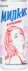 Напиток LOTTE Милкис Strawberry газированный, 0.25л, фото