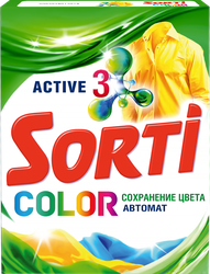 Стиральный порошок SORTI Color, автомат, 350г, крупный план