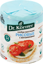 Хлебцы рисовые DR KORNER с витаминами, 100г, фото