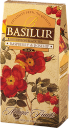 Изображение товара Чай черный BASILUR Волшебные фрукты Малина и шиповник, листовой, 100г