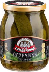 Огурчики маринованные СКАТЕРТЬ-САМОБРАНКА Хрустящие, 720мл, фото