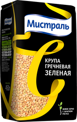 Крупа гречневая МИСТРАЛЬ зеленая высший сорт, 450г, детальное фото