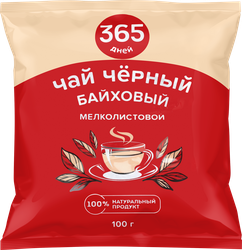 Чай черный 365 ДНЕЙ байховый, листовой, 100г, детальное фото