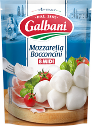 Изображение товара Сыр GALBANI Mozzarella Bocconcini 45%, без змж, вес сыра 200г, вес с рассолом 420г