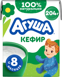 Кефир детский АГУША Первая ложка 3,2%, с 8 месяцев, без змж, 204г, фото