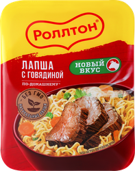 Изображение товара Лапша РОЛЛТОН с говядиной По-домашнему, 90г