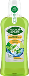 Ополаскиватель для десен ЛЕСНОЙ БАЛЬЗАМ Тройной эффект Природная свежесть с алоэ и белым чаем, 400мл, вид