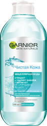 Вода мицеллярная для лица GARNIER Чистая кожа, для чувствительной жирной и комбинированной кожи, 400мл, детальное фото