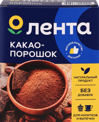 Какао-порошок ЛЕНТА натуральный, 100г, картинка