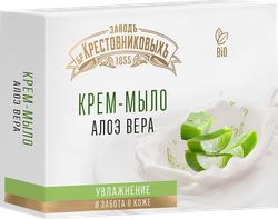 Крем-мыло туалетное ЗАВОД БРАТЬЕВ КРЕСТОВНИКОВЫХ Алоэ, 120г, картинка