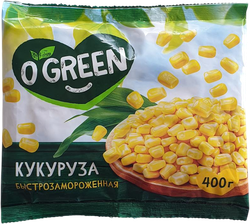 Кукуруза быстрозамороженная O'GREEN, 400г, вид