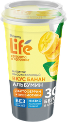 Напиток молочный ЛЕНТА LIFE Банан, высокобелковый низколактозный пребиотический, без змж, 250мл, изображение