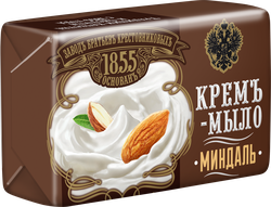 Крем-мыло туалетное ЗАВОД БРАТЬЕВ КРЕСТОВНИКОВЫХ Миндаль, 190г, крупный план