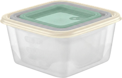 Набор емкостей для продуктов FUNCOOK Фьюжн, квадратные, Арт. FC1121, 3шт, картинка