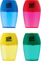 Точилка ARTSPACE 1 отверстие, пластиковая, контейнер, в ассортименте Арт. SHP206_1997, фото