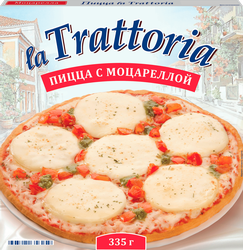 Пицца LA TRATTORIA с моцареллой, 335г, вид