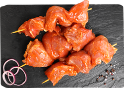 Шашлык из свиного окорока в маринаде Грузинский ЛЕНТА FRESH, весовой, крупный план