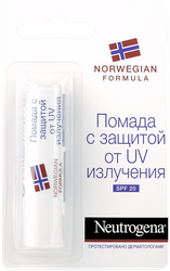 Бальзам для губ NEUTROGENA Норвежская формула, для сухих и потрескавшихся губ SPF20, 4,8г, детальное фото