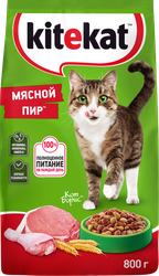 Изображение товара Корм сухой для кошек KITEKAT Мясной пир, 800г