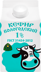 Кефир СЕВЕРНОЕ МОЛОКО Вологодский 1%, без змж, 470г, изображение