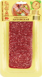 Колбаса сырокопченая ИНЕЙ Литовская, нарезка, 100г, детальное фото
