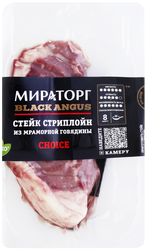 Стейк из мраморной говядины МИРАТОРГ Стриплойн Black Angus, 320г, изображение
