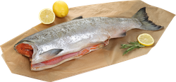 Кижуч Тихоокеанский ЛЕНТА FRESH потрошеный без головы (из замороженного сырья), весовой, фотография