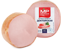 Колбаса вареная МЯСНИЦКИЙ РЯД Докторская, категория А, весовая, крупный план