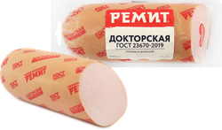 Изображение товара Колбаса вареная РЕМИТ Докторская ГОСТ, 500г